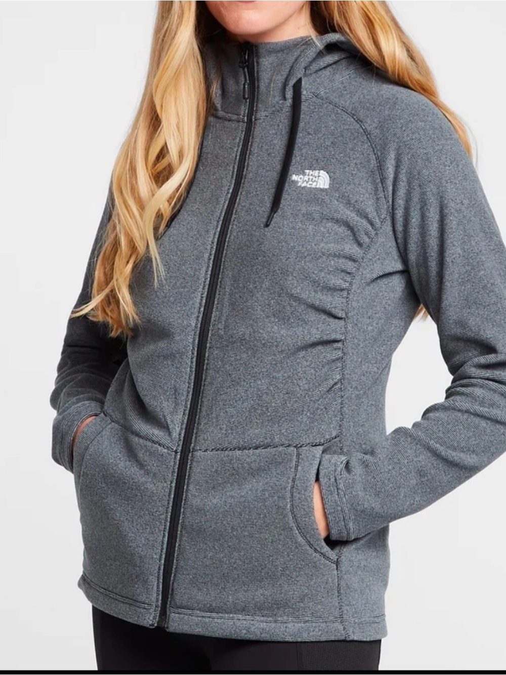 The North Face Mezzaluna Fleece Zip‎ Up Hoodie Gray Small